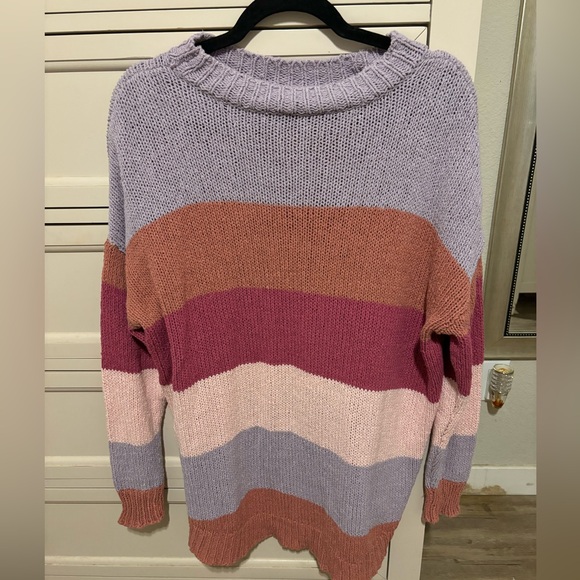 Show Me Your Mumu Woodsy Sweater in Sunset Stripe XS - Picture 6 of 6